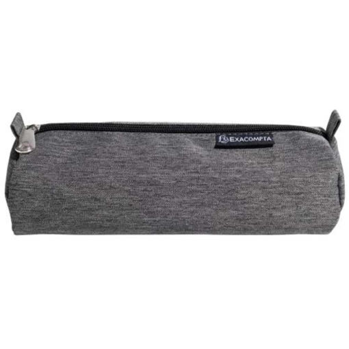 Picture of EXACOMPTA DENIM 500 ROUND PENCIL CASE GREY